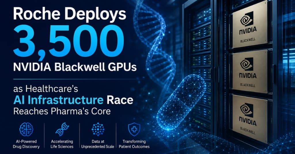 Roche Deploys 3,500 NVIDIA Blackwell GPUs as Healthcare's AI Infrastructure Race Reaches Pharma's Core